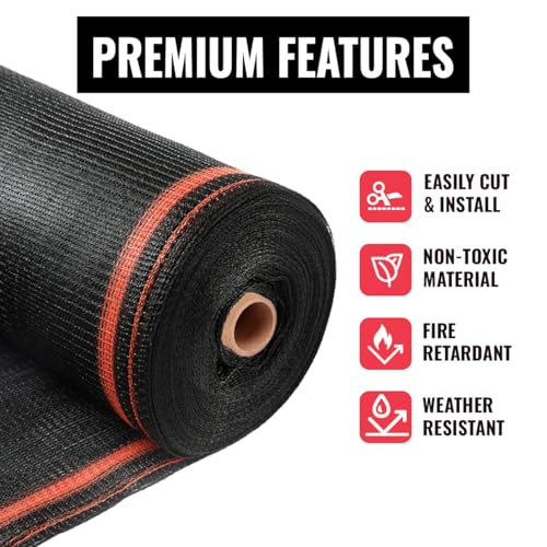 Heavy Duty Safety Debris Netting Rolls - Fire Retardant,1/4" Mesh roll, for Scaffold Enclosure, Visibility Barrier, for Construction & Agricultural Use. (Black-4 ft X 150 ft) - color: Black-1/4 Inch, size: 4 ft X 150 ft