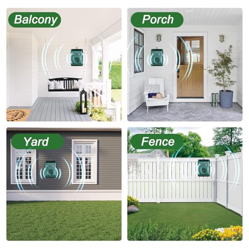 Solar Bird Repellent Devices with Motion Sensor for Outdoor Use, 2 Pack
