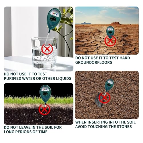 2 Pcs Green Soil Moisture Meter, Plant Water Meter, Moisture Meter for Plants, Soil MoistureTester, Soil Water Gauge for Plants, Plant Moisture Monitor No Battery Needed (Green 2 Pcs) - color: Green 2 Pcs