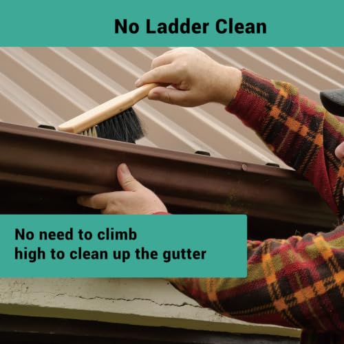 13.4 FT Gutter Rake Tool, Adjustable Gutter Cleaner with Metal Joint.