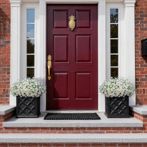 alyptus Fake Flowers for Outdoors 8 Bundles White Silk Artificial Sunflower Plants Faux Greenery for Wedding Home Garden Window Box Outdoor Planters Decor (White Fake mums) - color: White Artificial Flowers for Outdoors