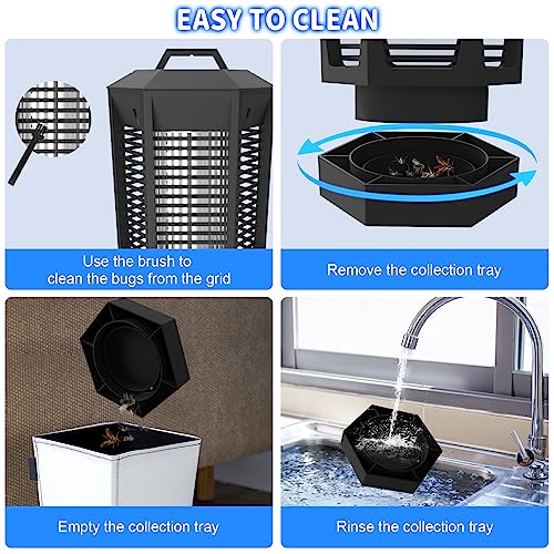 Bug Zapper, 4200V Electric Mosquito Lamp, High Powered Insect Fly Trap, Gnat Moth Fruit Fly Catcher, 2300 Sq. Ft. Coverage IPX4 Waterproof for Home, Outdoor and Indoor