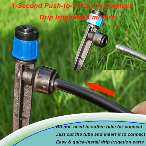 Drip Irrigation Emitters, 30 PCS, Push-to-Quick Connect