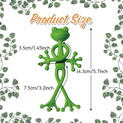 6 pcs Frog Plant Stand, Multipurpose Green Frog Plant Supports Steady Cartoon Plant Branches Tie Down, Frog Plant Holder for Potted Plants, Plant propagation buddy Cute Frog Flower Pot Hugger Plant Climbing Fixture Clips Perfect for Indoor Outdoor Garden