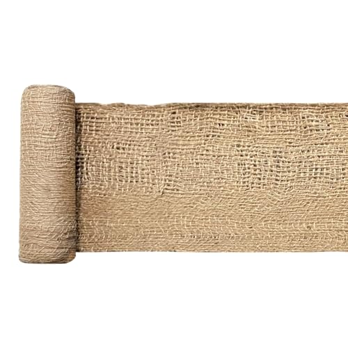 Agfabric 8ftx50ft Natural Jute Erosion Control Blanket, 6.5oz Medium Density Jute Garden Netting Mesh Blanket Soil Saver - 400 Sq.Ft.Coverage, 1 Burlap Roll - size: 8' x 50'