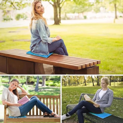 FOCHIER F Stadium Seat Pad, Foam Sitting Pad Mat, Diamond Foldable Camping Seat Cushion for Bleachers, Outdoor Hiking, Backpacking, Picnic, Fishing, Concert,Mountaineering - color: Blue 1PC
