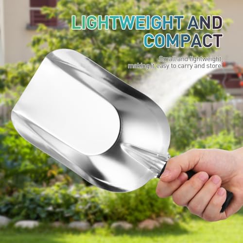 Toddmomy Garden Hand Trowel Stainless Steel Garden Scooper Lightweight Ergonomic Shovel for Digging Transplanting Weeding Planting Indoor Outdoor Container Gardening
