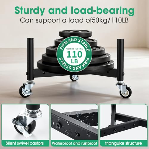 Adjustable Plant Caddy Heavy Duty Rolling Plant Stand with Wheels
