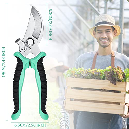 Lothee 9 Pcs Garden Pruning Shears Bulk, Gardening Shears&Scissors, Green - color: Green