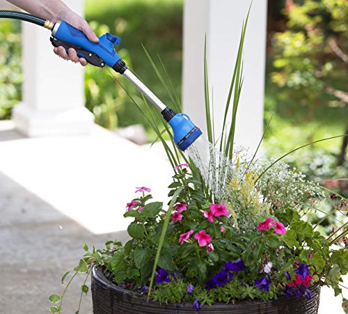 Sprout 65105-AMZ Melnor 8-Pattern 15" Watering Wand and QuickConnect Product Adapter Amazon Bundle, Blueberry Blue - color: Blueberry Blue