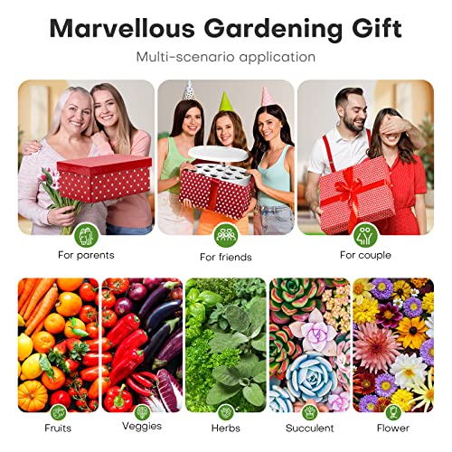 Ahopegarden 12 Pods Indoor Garden Hydroponics Growing System Kit with LED - color: Snow White