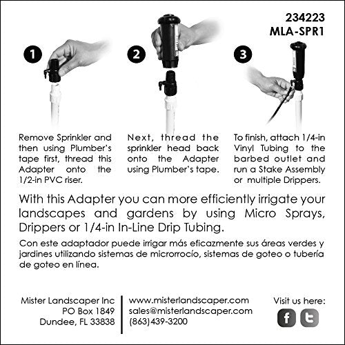 Mister Landscaper 1/4-in Outlet Sprinkler Adapter
