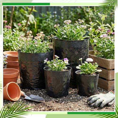 20 Pcs 10 Gallon Nursery Bag 15.8 Inch Plastic Nursery Plant Pot - size: 10 Gallon