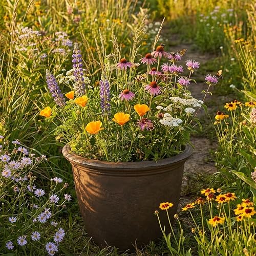 Sunnydaze Anjelica 20'' Large Plastic Planter Pot for Plants, Rust - color: Rust, size: 20 in