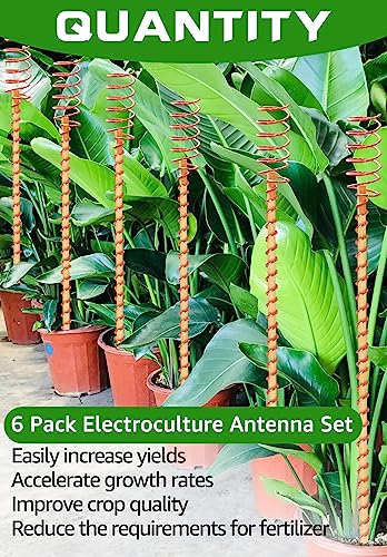 6 Pack 13" Copper Rods for Garden, Copper Antennas Stakes for Gardening - color: 6 Pack 13"