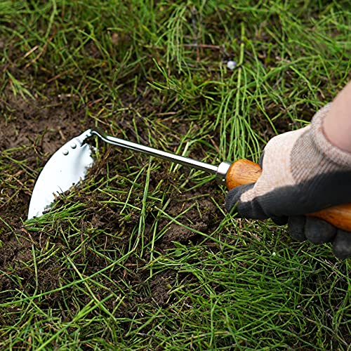 Japanese Weeding Tool Nejiri Gama Weeding Hoe Sharp Japanese Steel with Wood Handle, Nejiri Gama Weeding Sickle, Made in Japan, Hand Weeder Tool for Garden, Silver - color: Brown Nejiri Gama