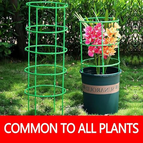 Green Tomato Cage | Tomato Support | Adjustable Green Plant Supports for Garden | 48in Deformable Assembled Support | Trellis for Vegetable, Flower and Fruit Growing