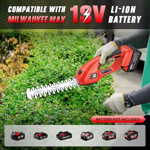 Cordless Hedge Trimmer & Electric Grass Shear fit Milwaukee M18/18V Battery
