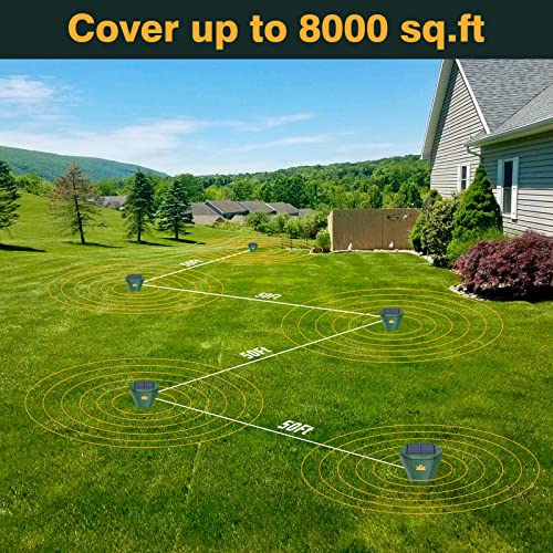 2026 Outdoor Ultrasonic Mole Repellent Solar Powered for Yard Garden Lawn, Waterproof Gopher & Groundhog Deterrent - size: 8-Pack