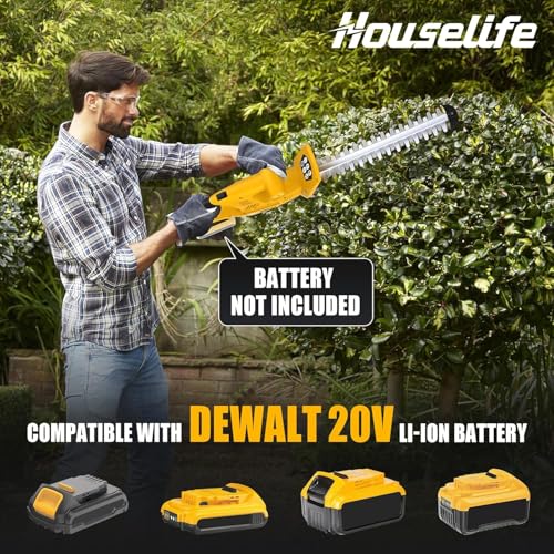 18-Inch Cordless Hedge Trimmer Compatible with Dewalt 20V MAX Battery - size: 18-Inch