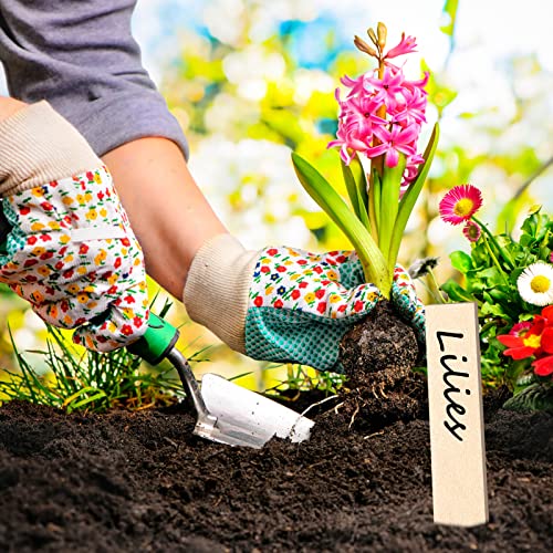 Zkptops 100Pcs Wooden Plant Labels Plant Tags 6 Inch Garden Plants Markers Waterproof Seed Labels Markers Sticks Outdoor Garden Label Stakes Sign Wooden Plants Name Tags for Seedling Vegetables Flower - color: Hn Rectangular 100pcs