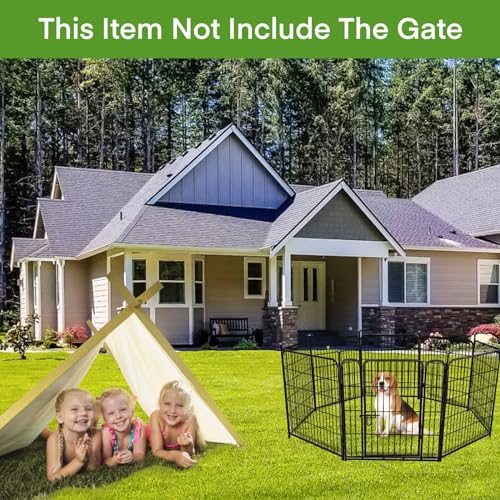 ADAVIN 48in Tall Garden Fence No Gate, 8 Panels Dog Fence Outdoor 17.7 Ft - size: 48in(H) 8panels no gate-New
