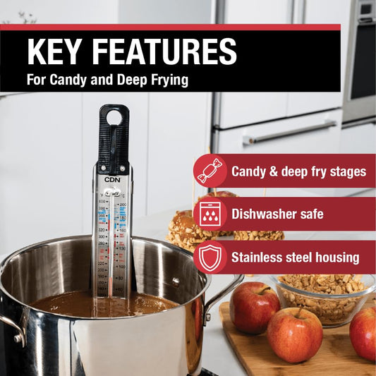 CDN TCG400 - Candy & Deep Fry Ruler Thermometer - style: Ruler Candy & Deep Fry Thermometer
