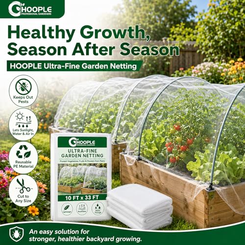 10 ft x 33 ft Garden Netting Pest Barrier, Ultra-Fine Garden Mesh Netting for Garden Protection, Plant Covers Bird Netting for Vegetables, Raised Beds, Blueberry Bushes and Fruit Plants - size: 10 ft x 33 ft