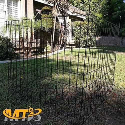 Garden Wire Compost Bin 36x36x30 inches, Black, Garden Bed Fencing