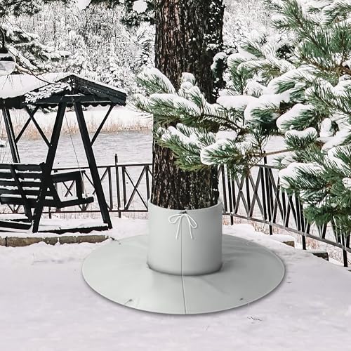 Adnee 2Pcs Palm Tree Root Protectors, 3-Layer Winter Tree Root Frost Covers - color: Gray