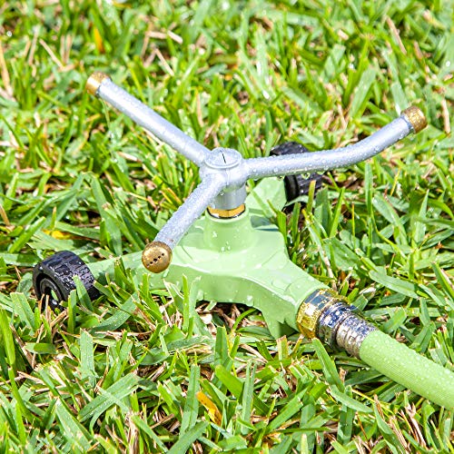 Martha Stewart MTS-WRSPR8M Heavy-Duty Metal 3-Arm Rotating Sprinkler, Gardening, Martha Stewart Gardening