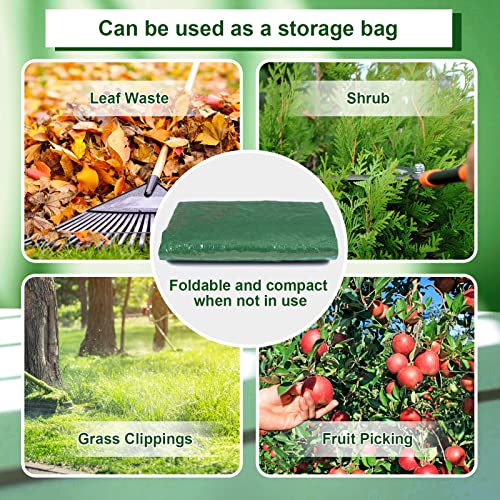 MyLifeUNIT Compost Bins Outdoor, Composting Bin for Outside Garden, Reusable Garden Yard Waste Bag, 34 Gallons (2 Pack, Green) - color: Green
