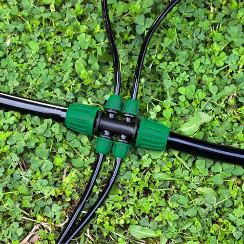 10 Pcs 1/2 to 1/4 inch Garden Hose Tubing Irrigation Fittings - size: 10 PCS 1/2" to 1/4" 6-Way Connectors