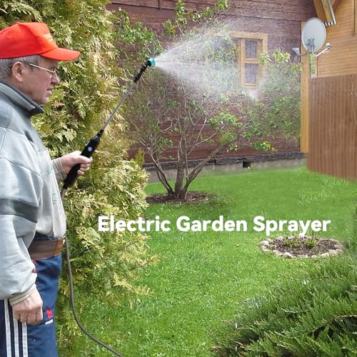 TOOVEM Electric Garden Sprayer, Portable Battery Powered Watering Wand