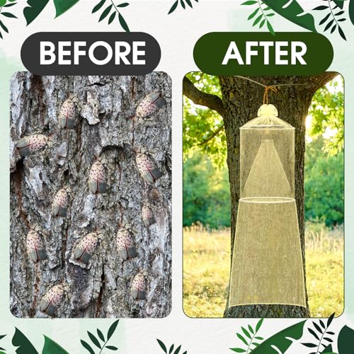 Qualirey 2 Pack Spotted Lanternfly Trap Lanternfly Killer for Tree,Yellow - color: Yellow