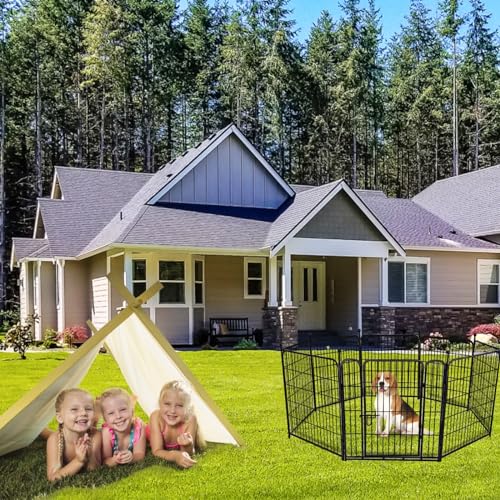 ADAVIN 12 Panels Dog Fence Outdoor for Yard, 48in Tall Garden Fence - size: 48in(H)×27ft(L) 12 panels-New