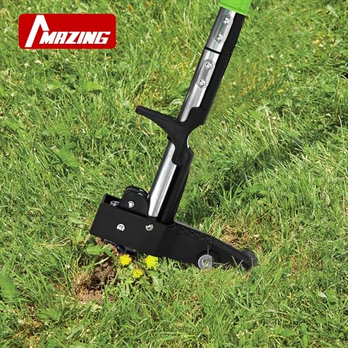 MAZING 4-Claw 39" Weed Puller Tool, Length Adjustable Detachable Weed Remover, Stainless Steel Claws Weed Picker and Grabber, Stand Up Weed Root Pulling Tool for Lawn, Yard, Garden, Patio - size: 39" 4-Claw
