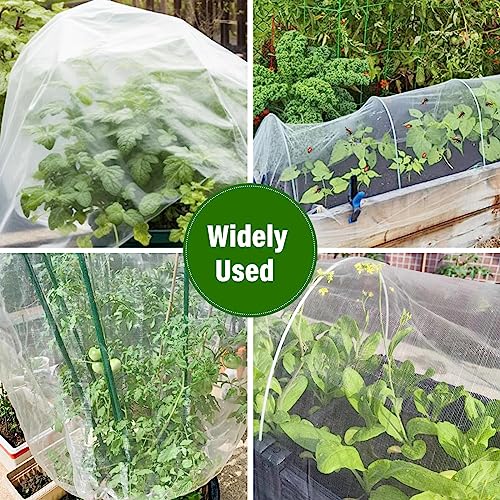 Garden Netting 10 x 30Ft Plant Covers Ultra Fine Plant Netting for Garden Protection, Row Cover for Vegetable Fruits Plant Flower Crop Screen Barrier Net, White Garden Cover Protect from Mosquito Bird