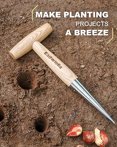 Dibber with 5 Inch Measurements Seed Dibber Garden Tool Hand Dibbler Seed Planter Tool Seed Dispenser Hole Digger for Planting Small Seeds Seedlings Sowing Seeds Transplanting Plants - size: 5-inch Bulb Planter