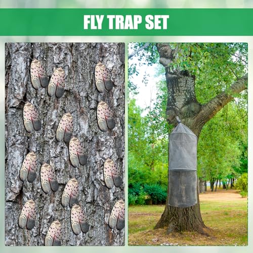 Qualirey 16 Pack Spotted Lanternfly Trap Lanternfly Killer for Tree,Grey - color: Silver