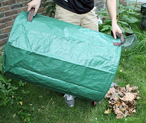 Gardzen 3 Pack 32 Gallon Garden Waste Bags Reusable Heavy Duty - size: 1 Count (Pack of 3)