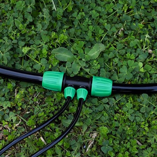 10 Pcs 1/2 to 1/4 inch Garden Hose Tubing Irrigation Fittings - size: 10 PCS 1/2" to 1/4" 4-Way Connectors