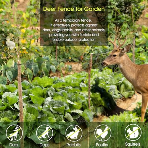 RIFNY Deer Fence, Temporary Fence for Garden Outdoor Yard, 6.5 x 100 FT - size: 6.5 x 100 FT