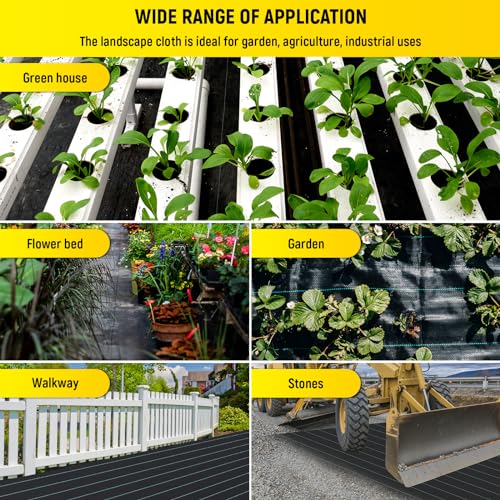 Doniks 6.5x330ft Driveway Fabric,3.5OZ Commercial Heavy Duty Weed Barrier Fabric, Garden Landscape Fabric,French Drain Fabric for Erosion Control,Landscape Fabric,Weed Barrier,Construction Projects - size: 6.5x330ft