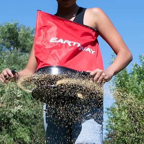 EarthWay Products 2750 25lb Nylon Bag Seeder Spreader - Red, Durable, Water Resistant, Food Plot Equipment, Seed Spreader, Grass Seeder Made for Hunters, Farmers, Gardeners, Lawn Maintenance