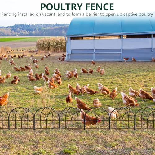 Decorative Garden Fence, 20 ft No Dig Flower Bed Border, 19 Pack - size: 19 Arched Panels-20ft(L)x16.54in(H)
