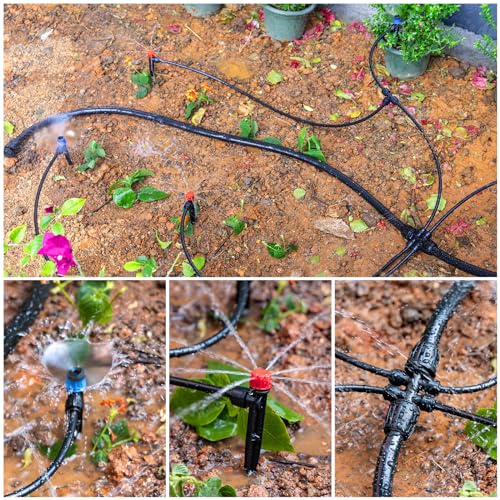 Maotong 240FT Drip Irrigation System Kit New Quick-Connect, Automatic Garden Watering Misting System for Greenhouse, Yard, Lawn, Plant with 1/2 inch Hose 1/4 inch Distribution Tubing and Accessories - size: 240 FT (40FT Main Tube+200FT Distribution tube)