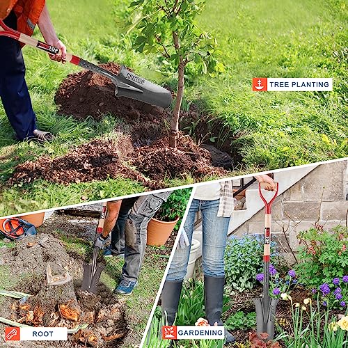 Drain Spade Garden Digging Serrated Shovel 44 inches - style: Garden