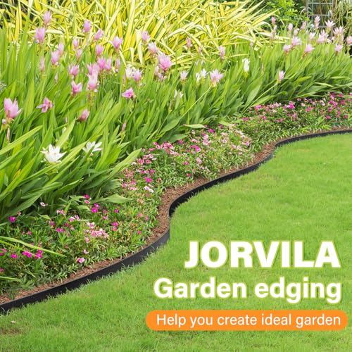 Jorvila No Dig Landscape Edging Kit, 2.0" x 40' Plastic Garden Edging - size: 2.0in x 40FT
