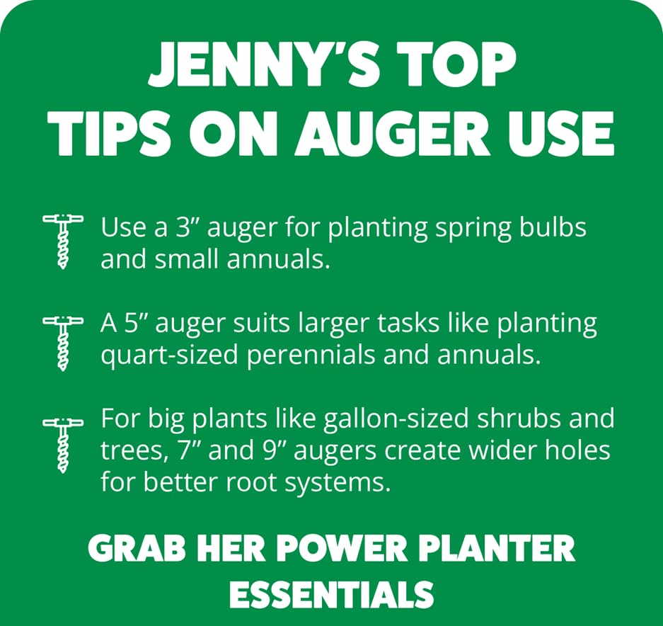 Power Planter 307PNK 3 x 7 in. Bulb Planting Auger & Bedding Plant Tool Pink - color: Pink